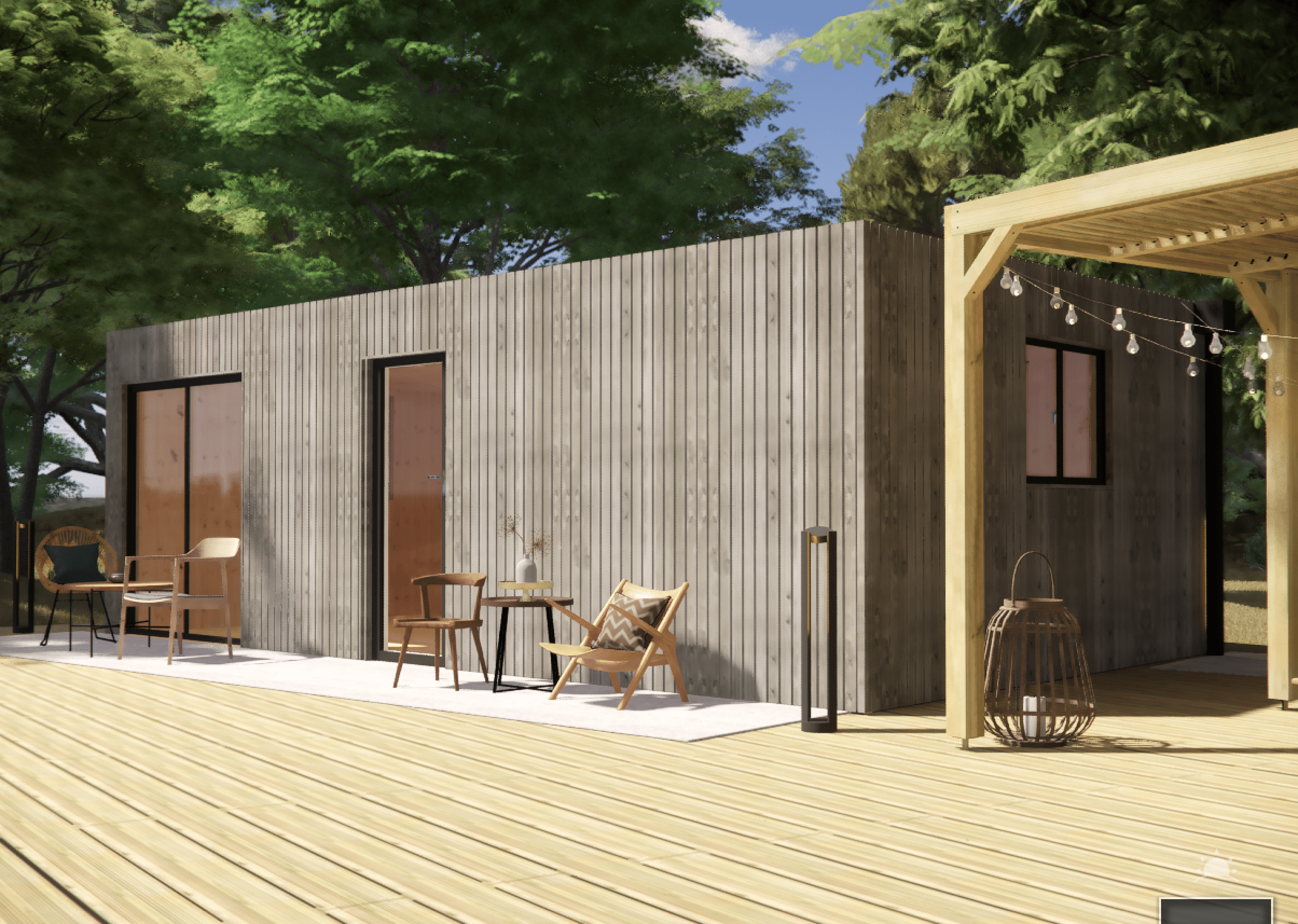 Studio jardin location saisonnière en bois 7,7 x 4,6 x 2,7 m avec plancher isolé - 6