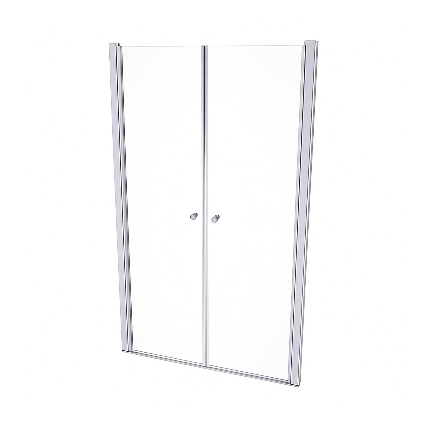 GINA Porte de douche H 195 cm largeur réglable 104 à 108 cm verre transparent - 9