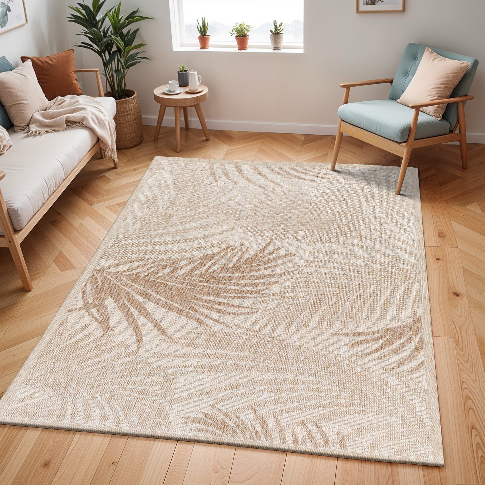 LIVABLISS Tapis d'Extérieur/Intérieur Aspect Jute Beige/Ivoire 200x275 cm Vanessa - 2