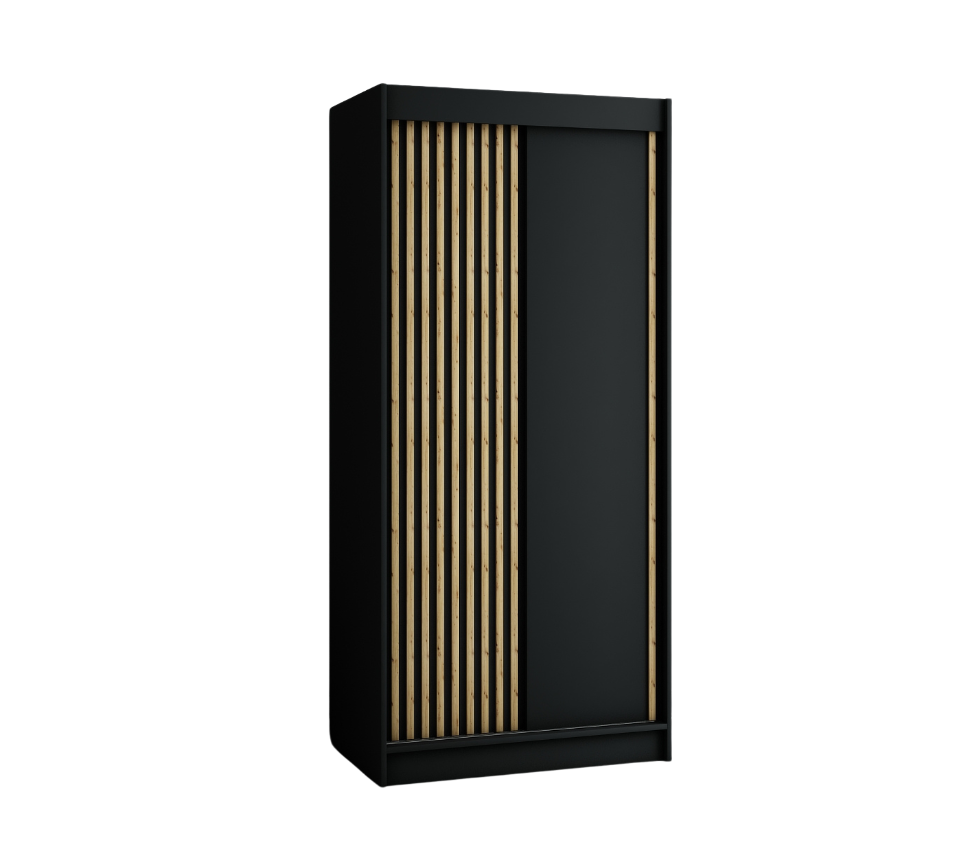 Szafa przesuwna garderoba LAMELO 100 x 62 x 200 cm Czarny - Abiks Meble
