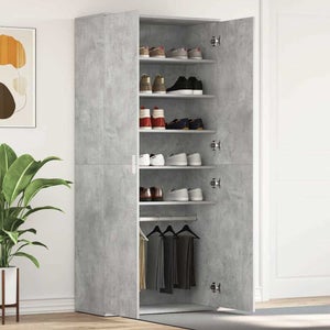 Étagère à chaussures - ESTINK - Sonoma gris - Bois d'ingénierie - 12 paires - 54x34x100,5 cm - Maison Étagère à chaussures - ESTINK - Sonoma gris - Bois d'ingénierie - 12 paires - 54x34x100,5 cm - Maison
