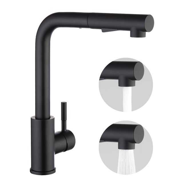 CECIPA MAX Robinet de Cuisine avec Douchette Extractible Mitigeur Cuisine 2 Modes de pulvérisat Rotation à 360° Noir