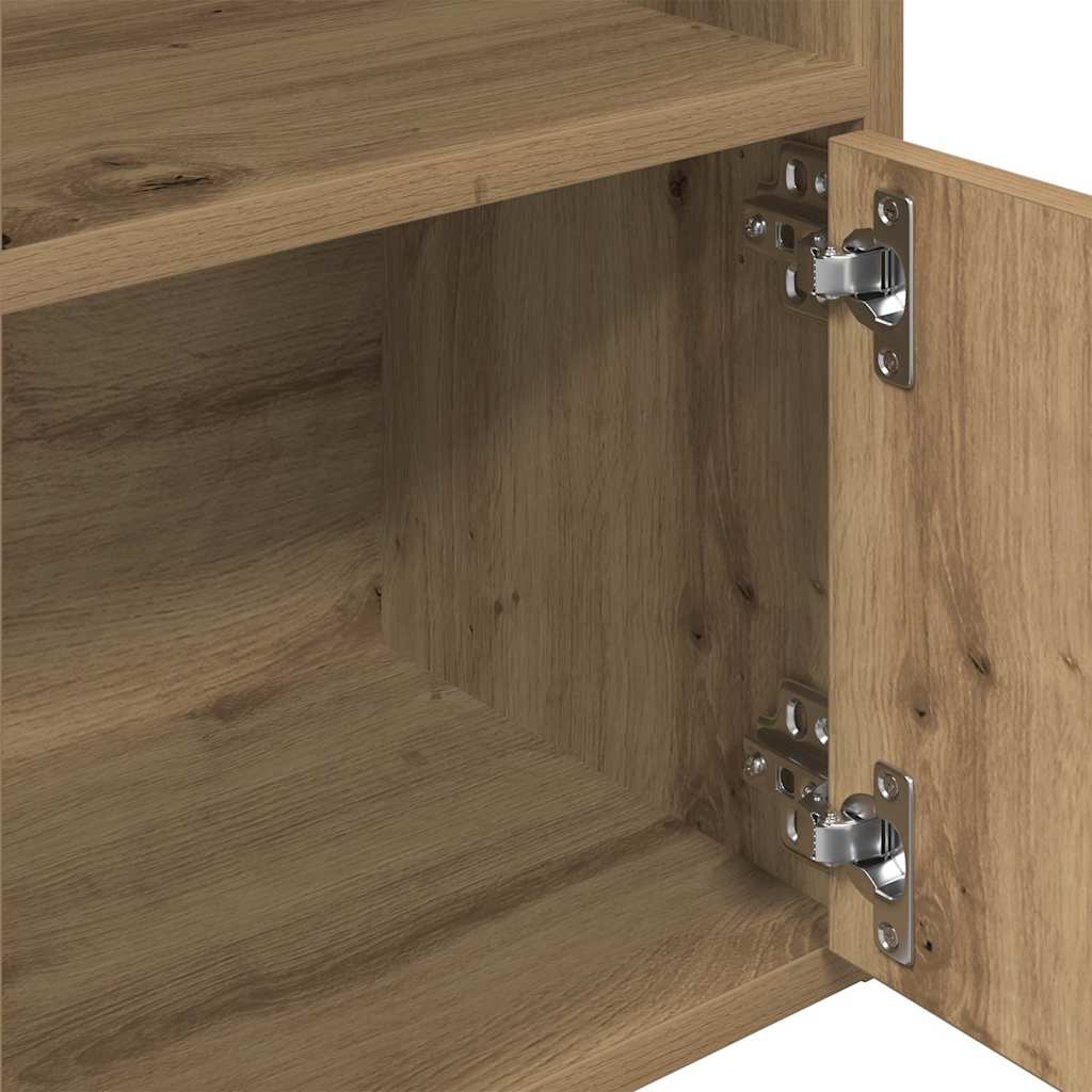 Bibliothèque pour Bureau en Bois Marron H. 127 x l. 31 x P. 24 cm - 8