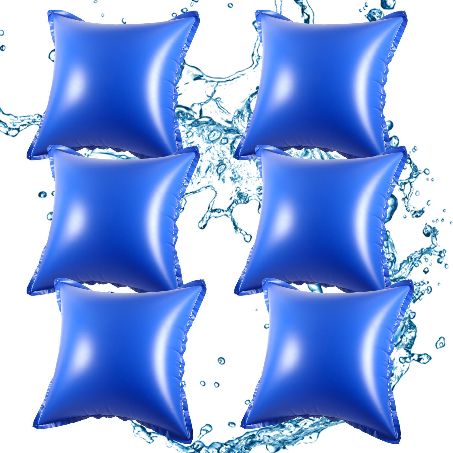 Coussin De Piscine Hivernage Coussin Flottant Oreiller Piscine 120x120cm Carré Résistant Au Gel Pour Piscines Hors Sol 6 Pieces 97151198