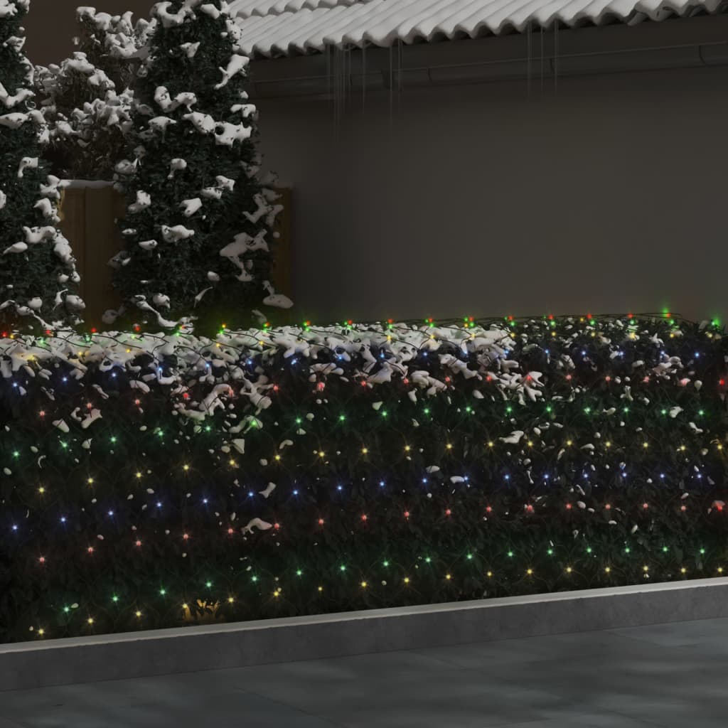 Red de luces navideñas de colores 3x3 m 306 LED Interior/exterior - 3