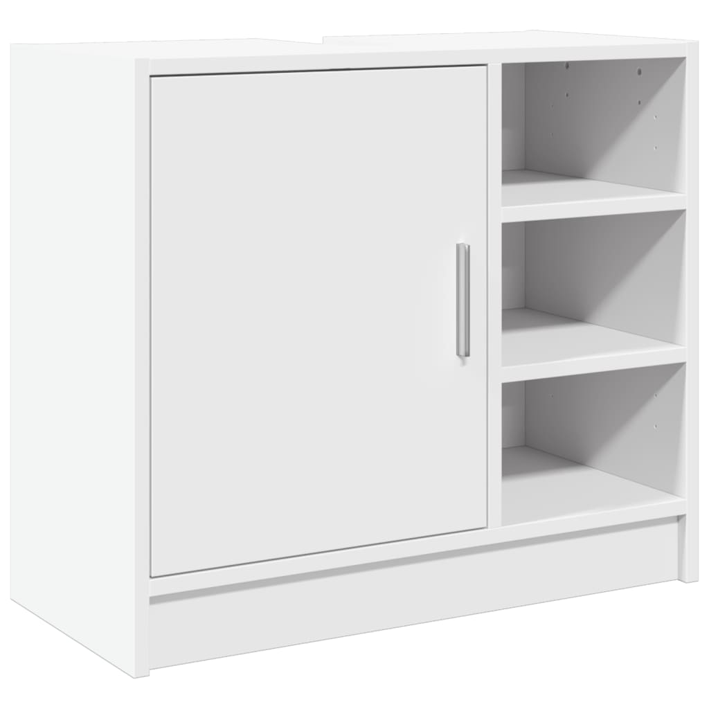 Mueble lavabo blanco 63x29x55 cm de madera contrachapada - 2