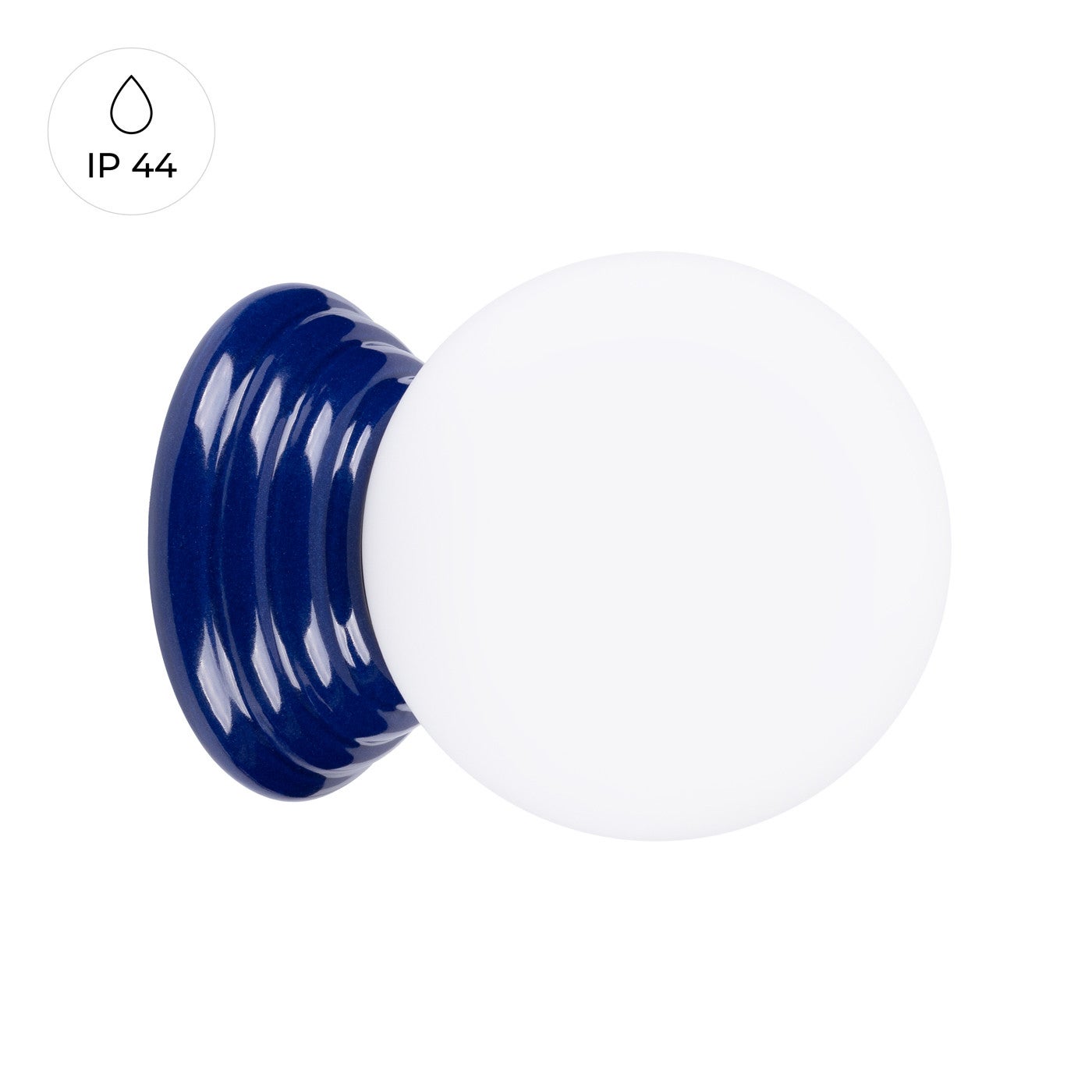 Kinkiet ścienny ceramiczny szkliwiony ZORI ultramaryna 1xG9x15W ceramika / gips wym:12x12x16cm IP44 Sollux Lighting - 2
