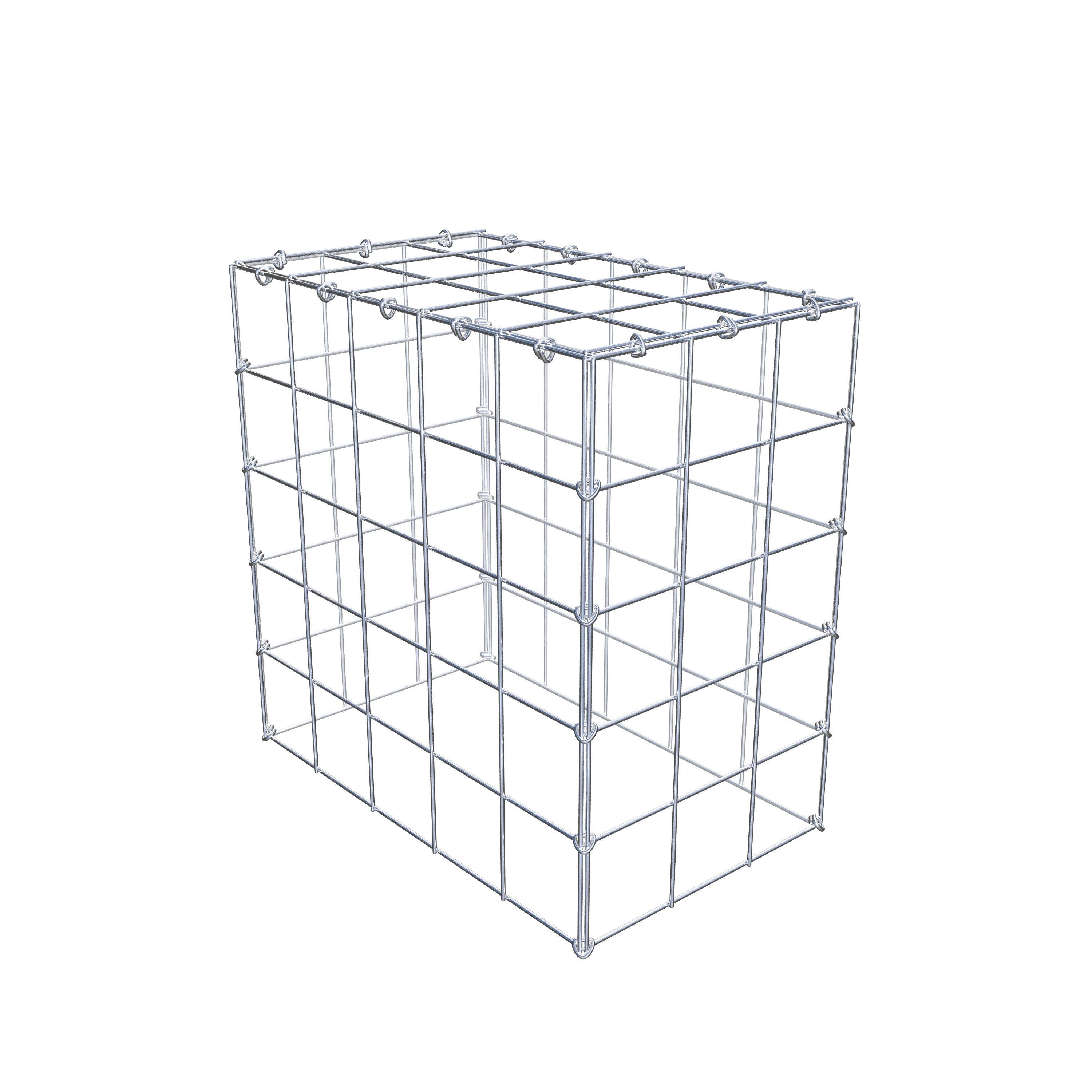 Gavión para apilar en acero galvanizado 50x50x30cm (LxAxP), malla 10 x 10cm, Anillo en C, sin rejilla inferior - 3