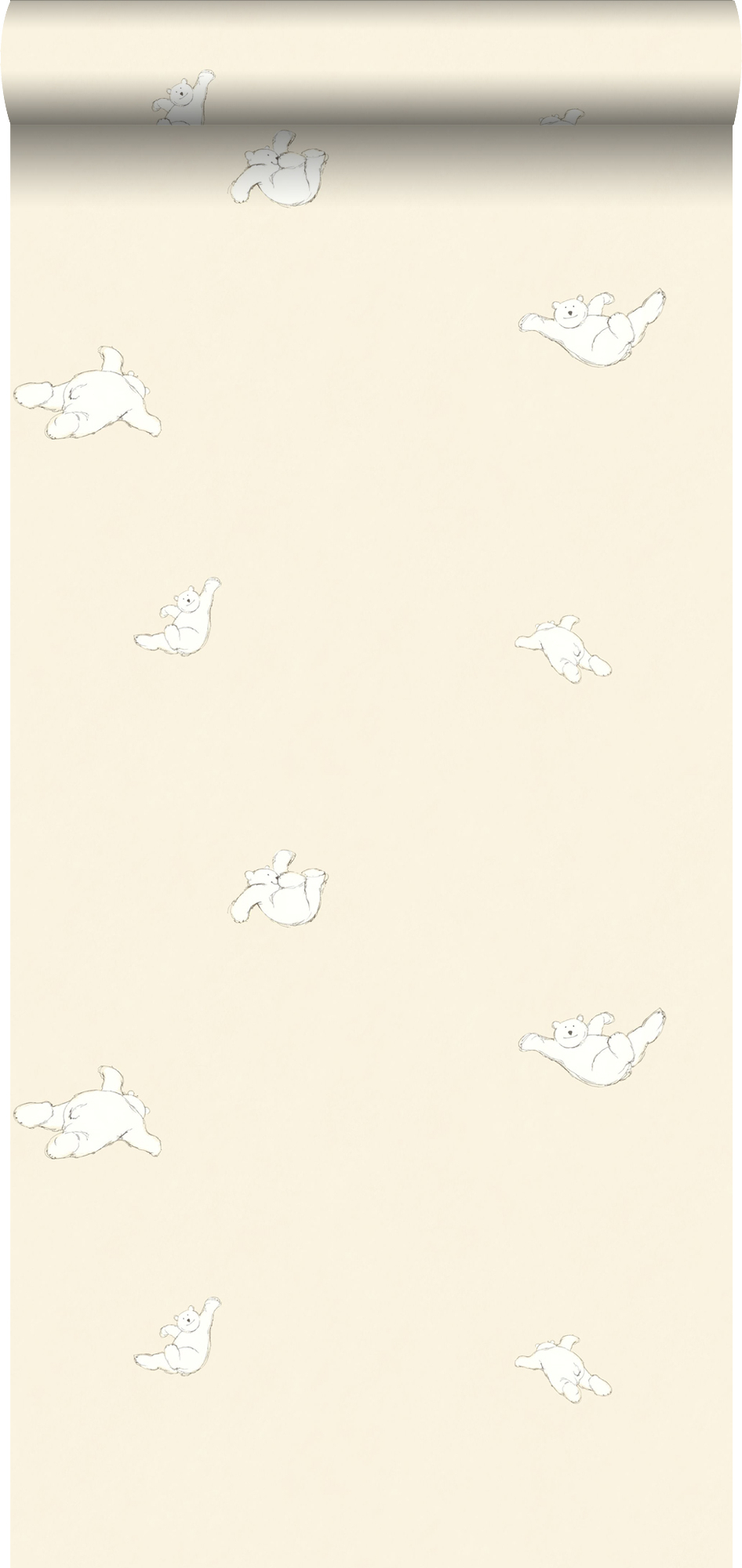 Papel pintado osos beige - 53 cm x 10,05 m - estahome