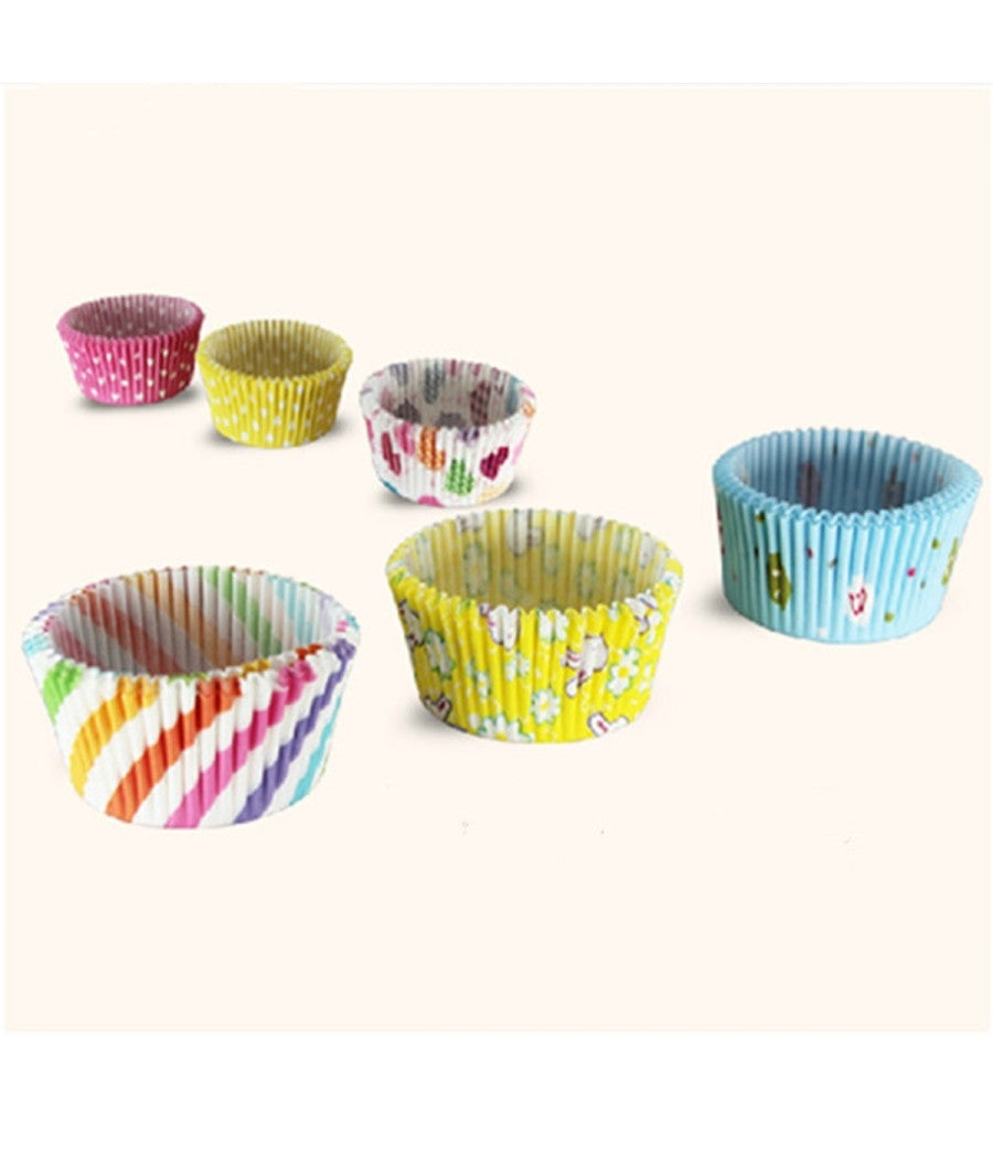Trade Shop - Kit Pirottini Carta Oleata Cupcake Cases Per Stampi Torta Muffin Colori Misti - -800 Pezzi - - 6