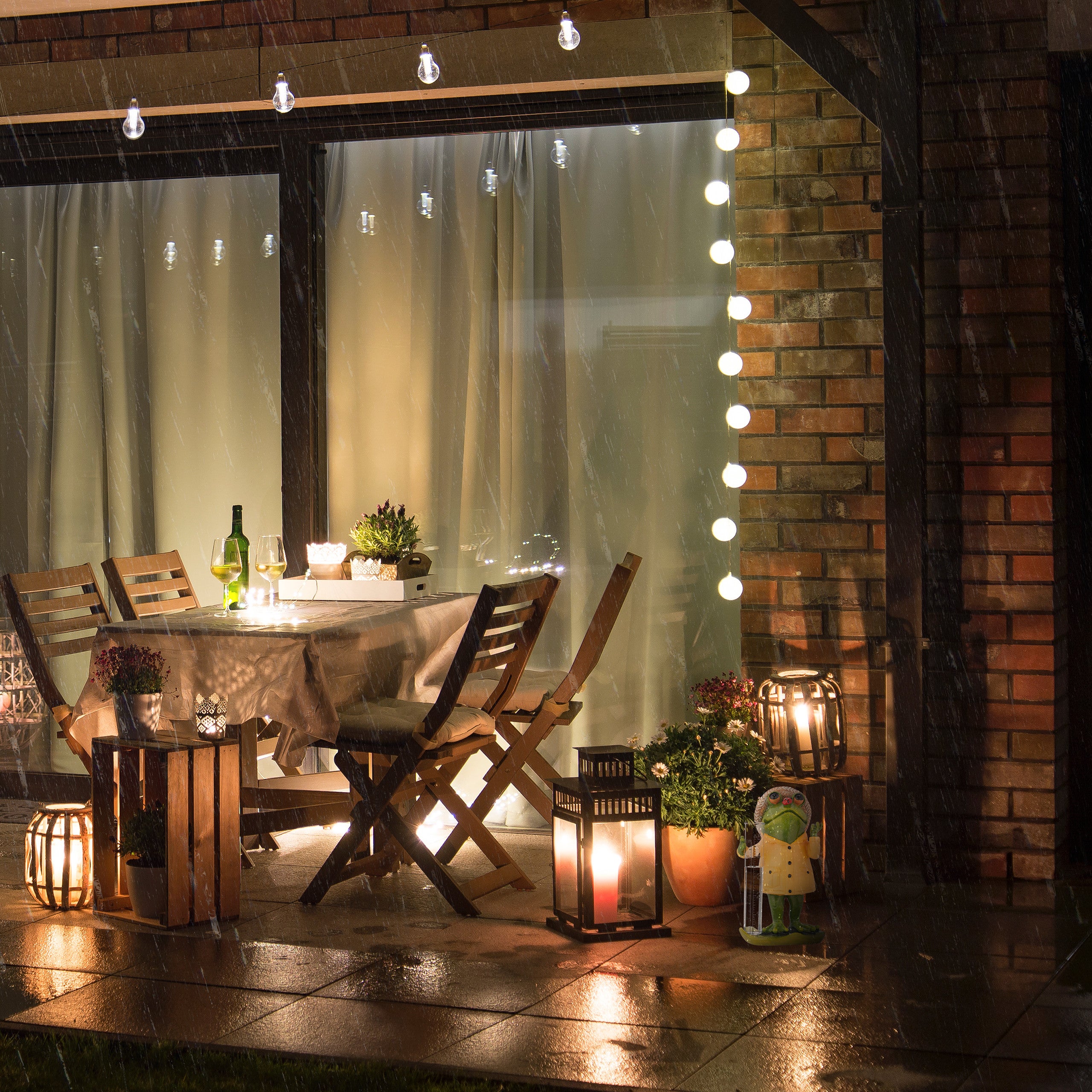 Pluviomètre grenouille jardin, résistant intempéries, mesure précipitations, HxLxP: 19x10,5x8 cm, multicolore, Relaxdays - 5