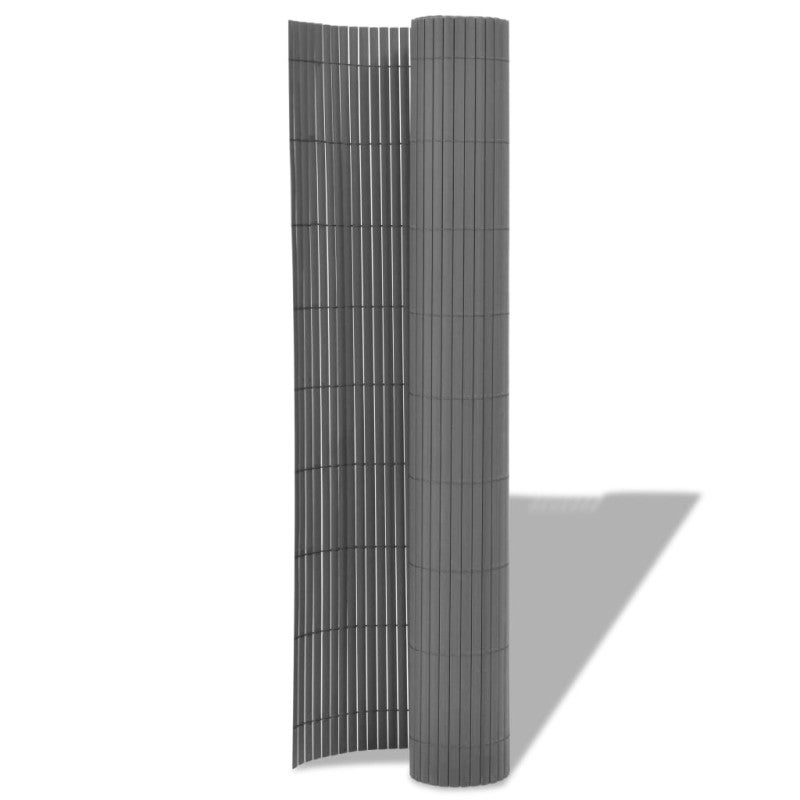 Cerca de jardim dupla face PVC 90 x 500 cm cinza - 2
