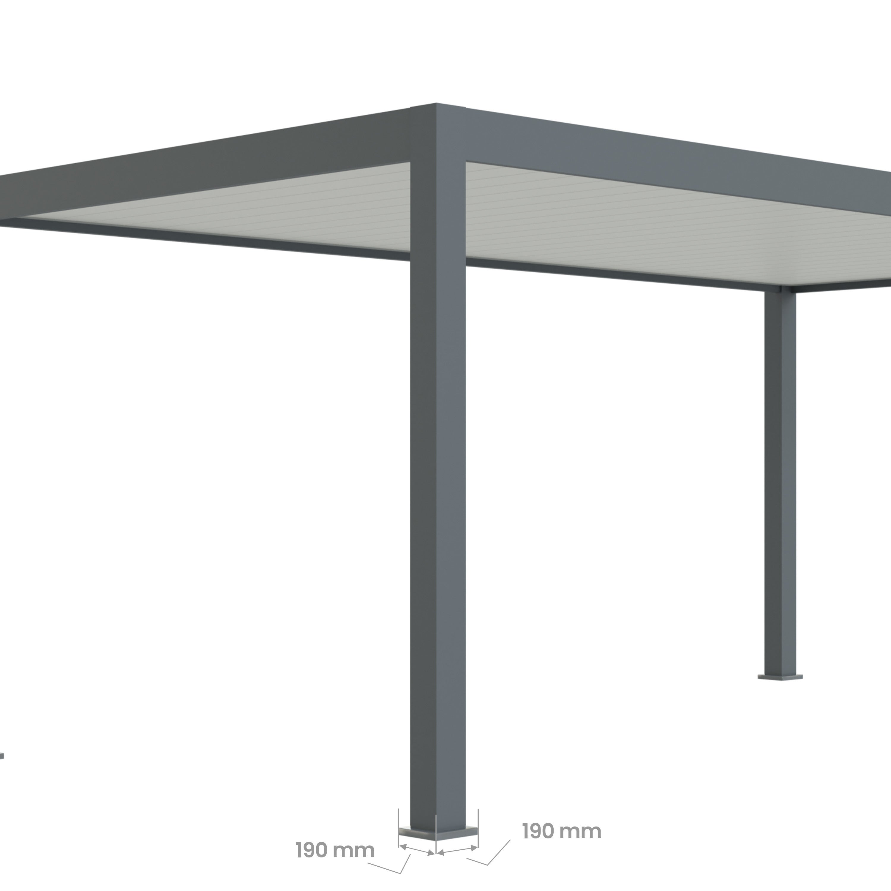 Carport Aluminium 330 x 563 cm PRESTON - 18 m2 - Hauteur : 255 - 1 Voiture - Abri Voiture Autoportant - Sans Déclaration Travaux - 8