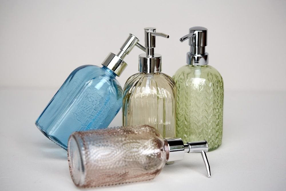Distributeur de savon VETRO, rose clair, Wenko, WENKO - 3