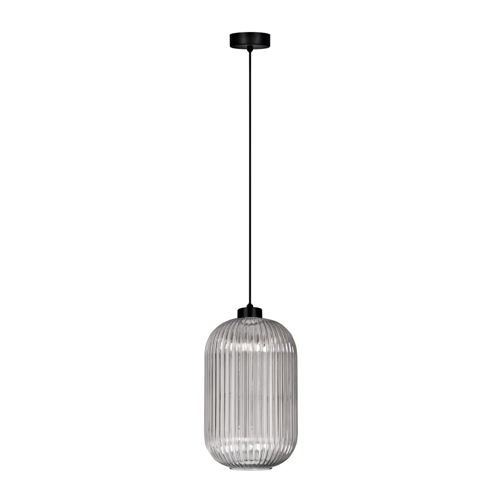 Lampa wisząca SILVA czarna 1xE27x20W szkło wym:112x20x20cm IP20 Kaja