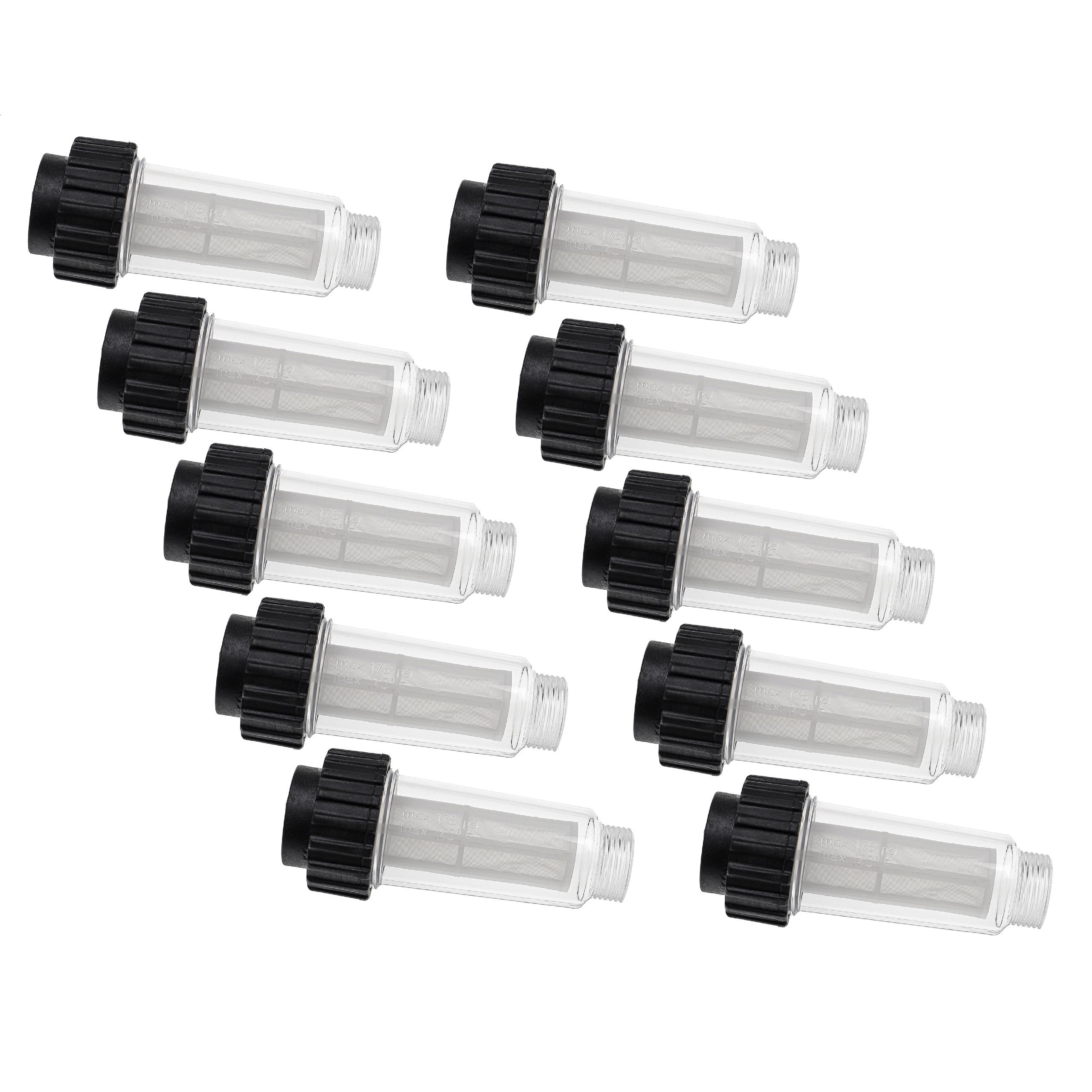 vhbw 10x Filtre anti-particules compatible avec Kärcher K 6.250 JUBILEE T400, K 6.300 nettoyeur haute pression avec raccord d'eau 3/4