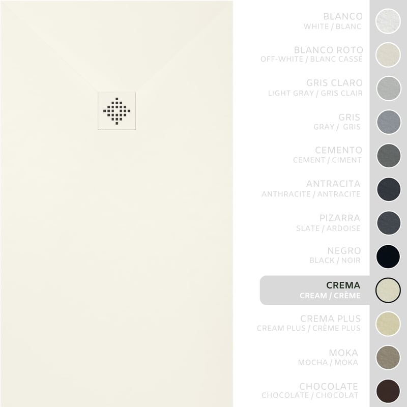 SOULHOME Brodzik prysznicowy– Żywica– Gel Coat– Gładka/Kamienna tekstura – Antypoślizgowy – Kolor kremowy – 200X70- Niski 3 cm– SAME