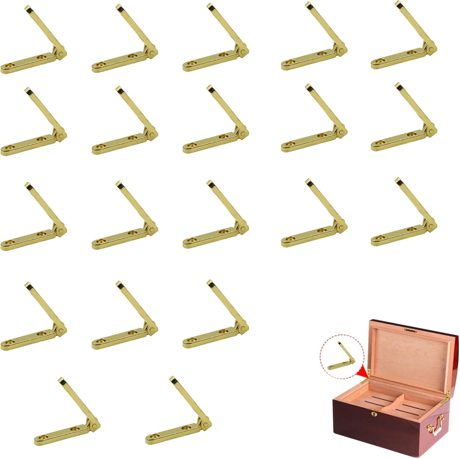 20 sztuk. Zawias ze stali nierdzewnej, zawias do drzwiczek szafki - miniaturowy, niewidoczny element meblowy, mosiężna skrytka na biżuterię, prezent