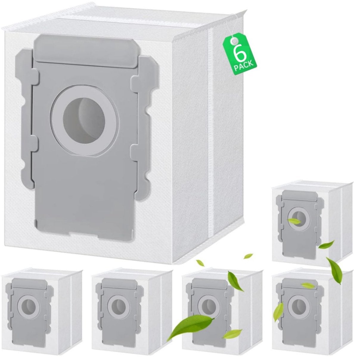 Lot de 6 saci de aspirator compatibili cu roboții iRobot Roomba i3, i4, i5, i6, i7, i8, E5, E6, S9, S9+