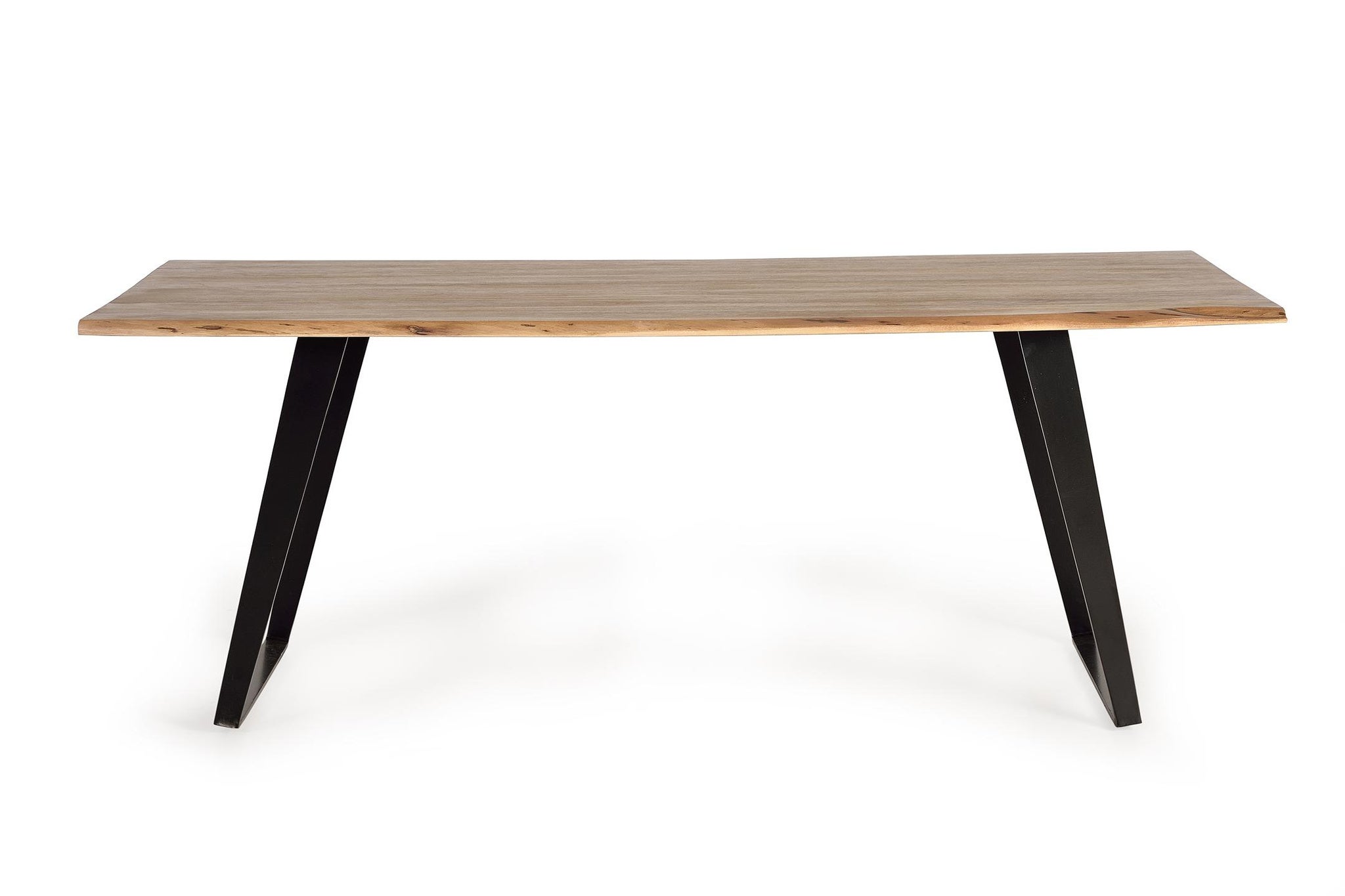 Stoły jadalne z drewna akacjowego 205 cm w nowoczesnym stylu industrialnym - 76x205x100 GYC