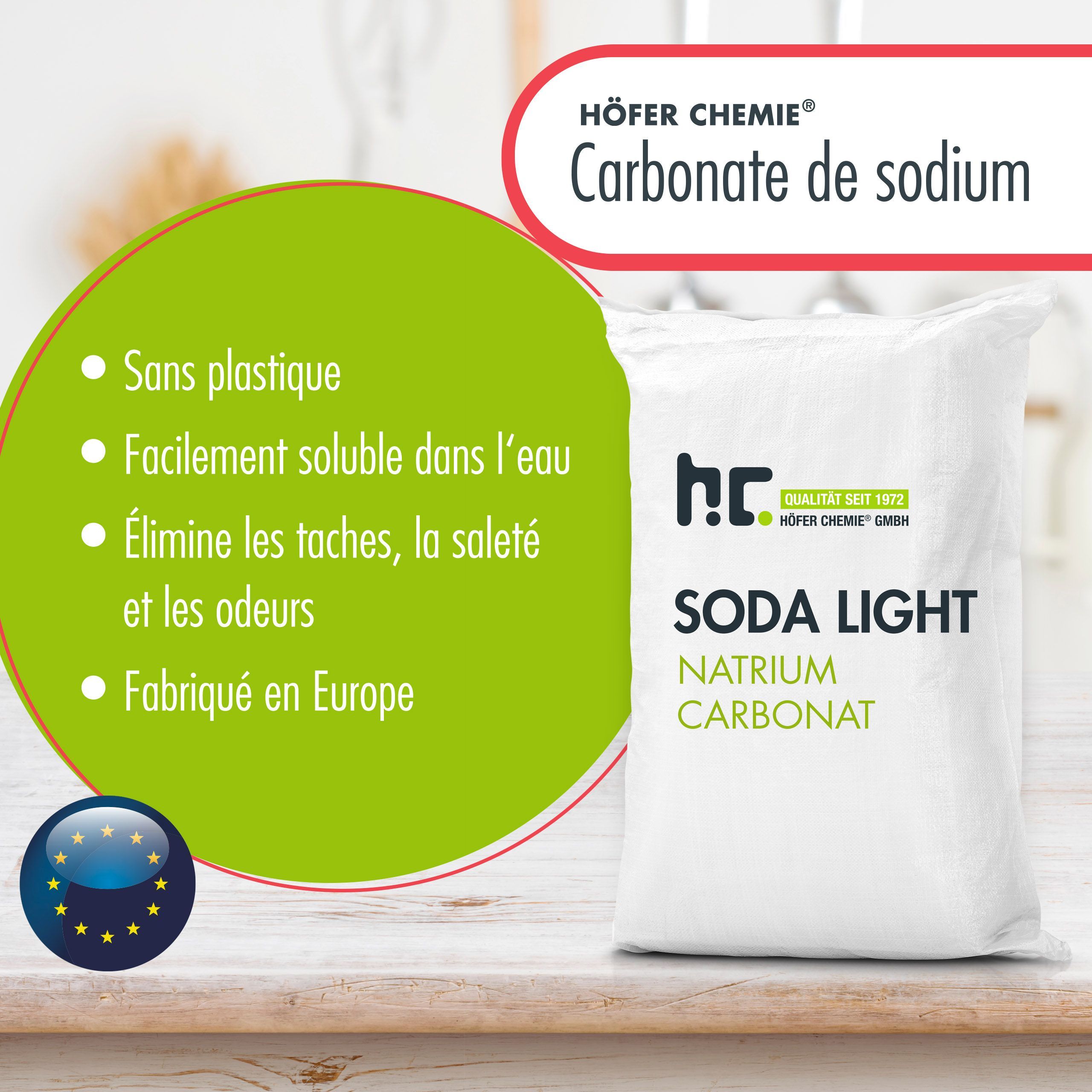 1 x Carbonate de sodium en sac de 25 KG - 3