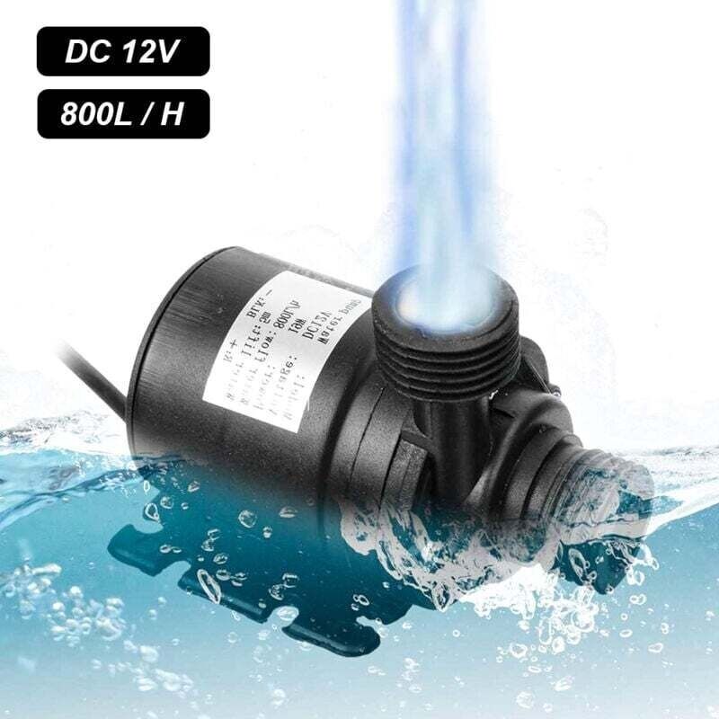 Pompe solaire sans balais 800L/H 50W Débit max 800L/H Ascenseur d'eau jusqu'à 5m Pour aquariums et fontaines de jardin - 3