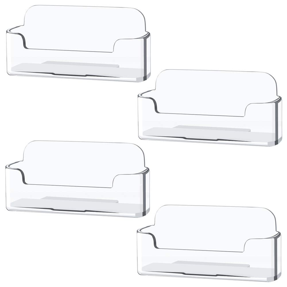 MAOQYE Lot De 10 Porte-Cartes En Acrylique Transparent - Support Cartes De Visite 60 Cartes - Bureau Et Accueil