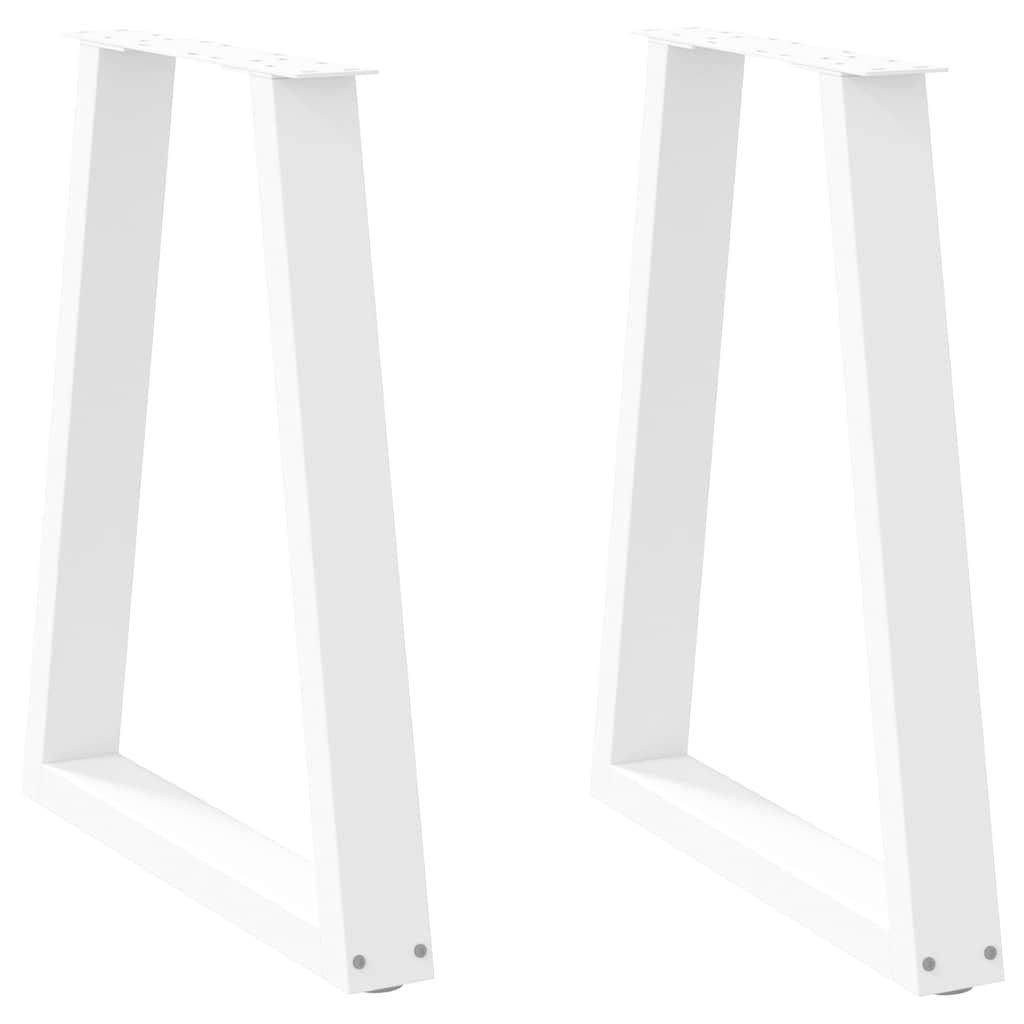 Pernas de mesa de centro em forma de V 2 unidades de aço branco - COMFORTXL - 2