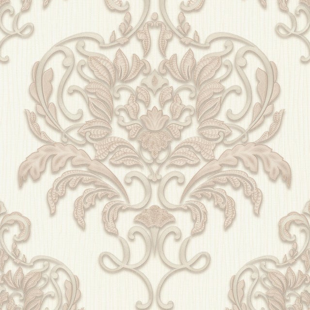 Carta Da Parati 3D Damascata - Rotolo 10m, Design Barocco, Per Camera E Soggiorno - Foto 6