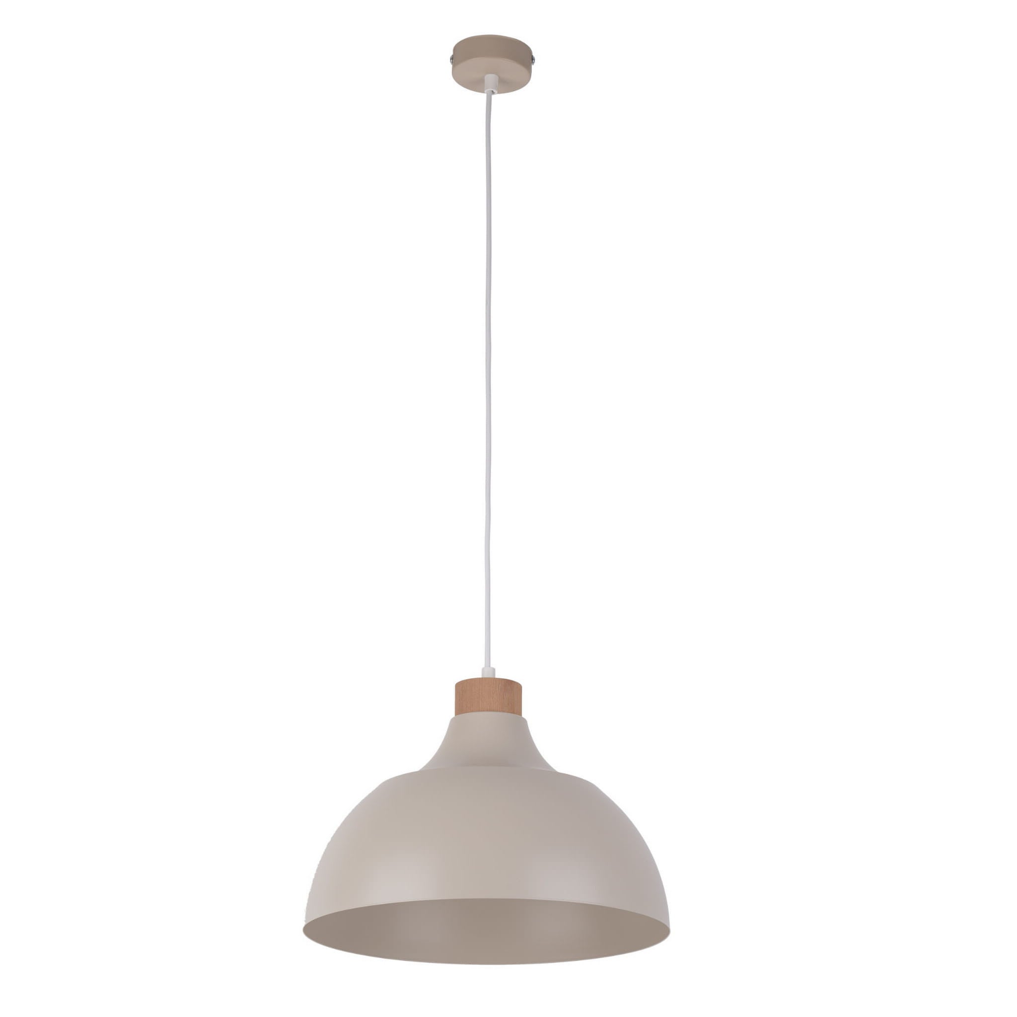 Lampa wisząca Cap beżowa jasne drewno 1xE27x15W wym: 170 x 34 x 34 cm metal TK Lighting