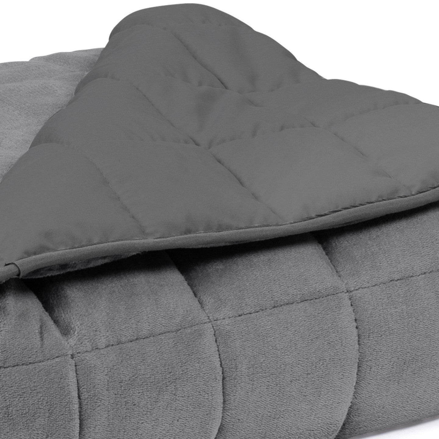 Couverture lestée 150x200 CM CELESTE bicolore gris clair et gris 9 kg - 4