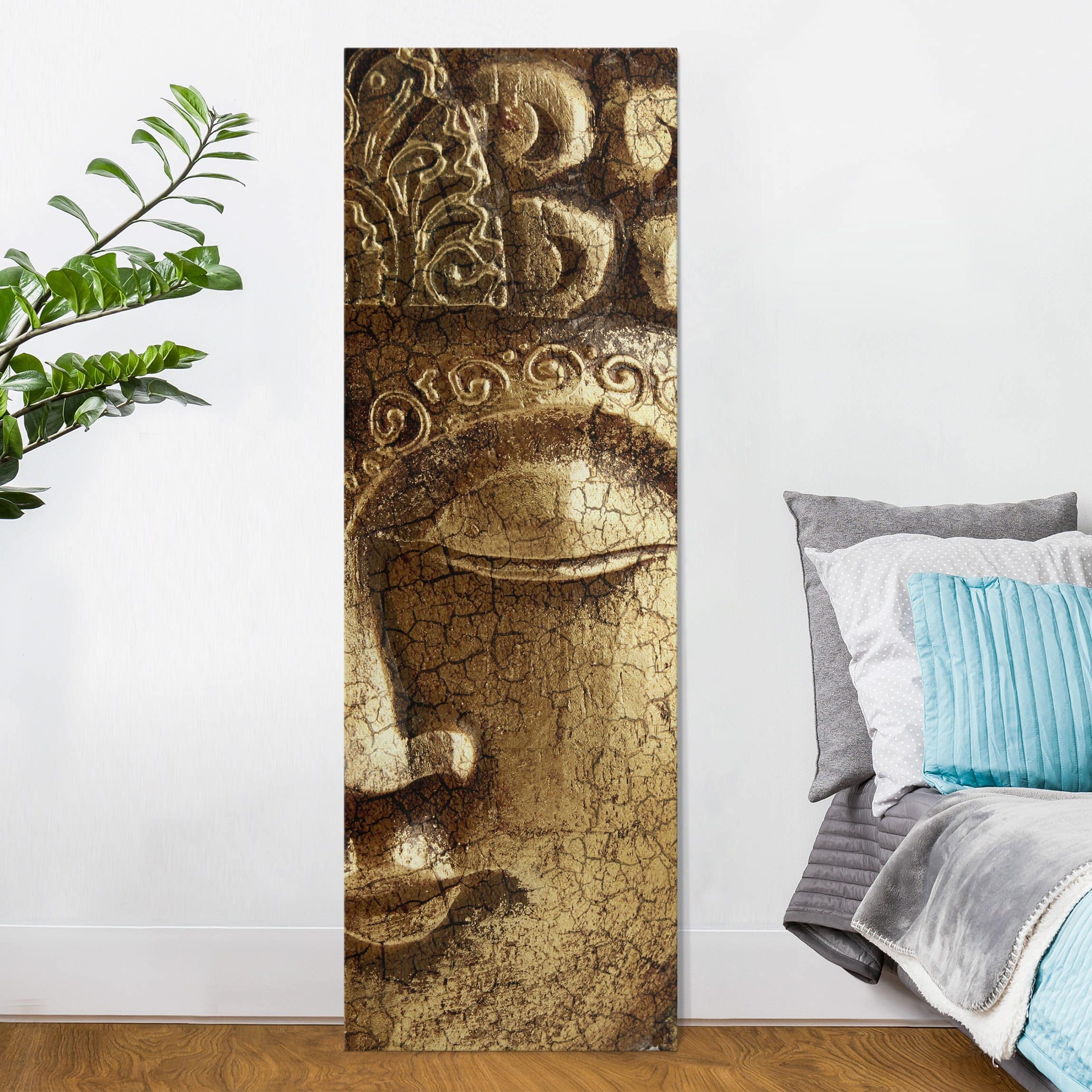Tableau Déco Zen Pour Cuisine - Bol Asiatique - Toile Sur Bois 28x28 Cm - Neuf