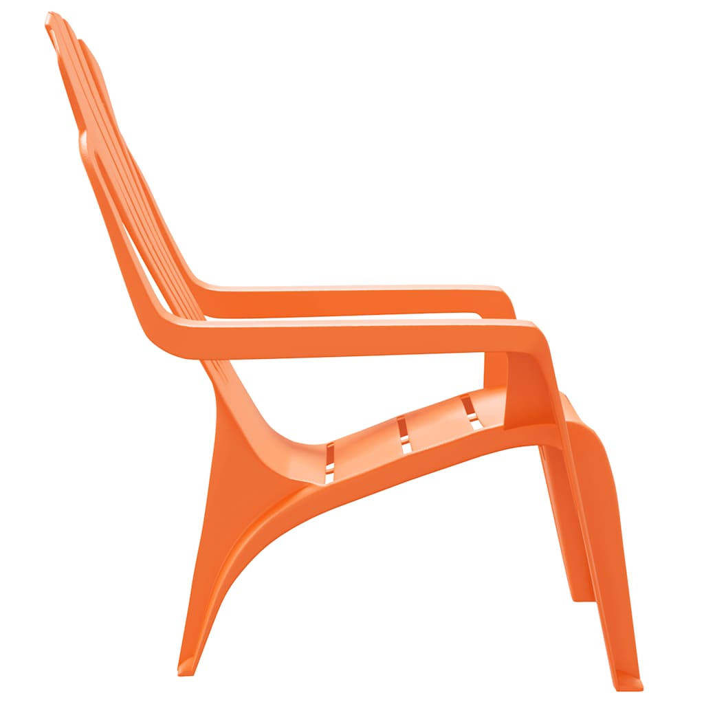 Lot de 2 Chaise de jardin sans coussin vidaXL en Polypropylène Orange - 4