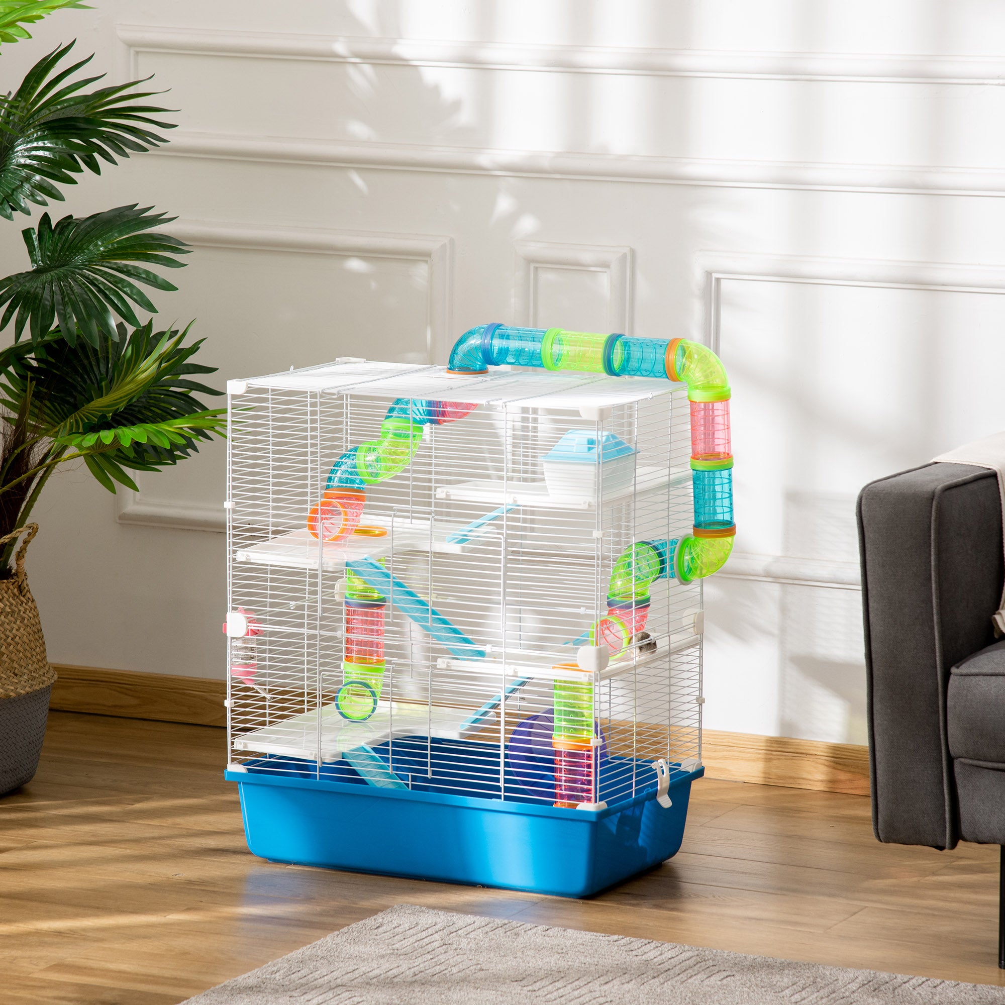 Cage pour hamster et petits rongeurs à 5 niveaux avec accessoires ...