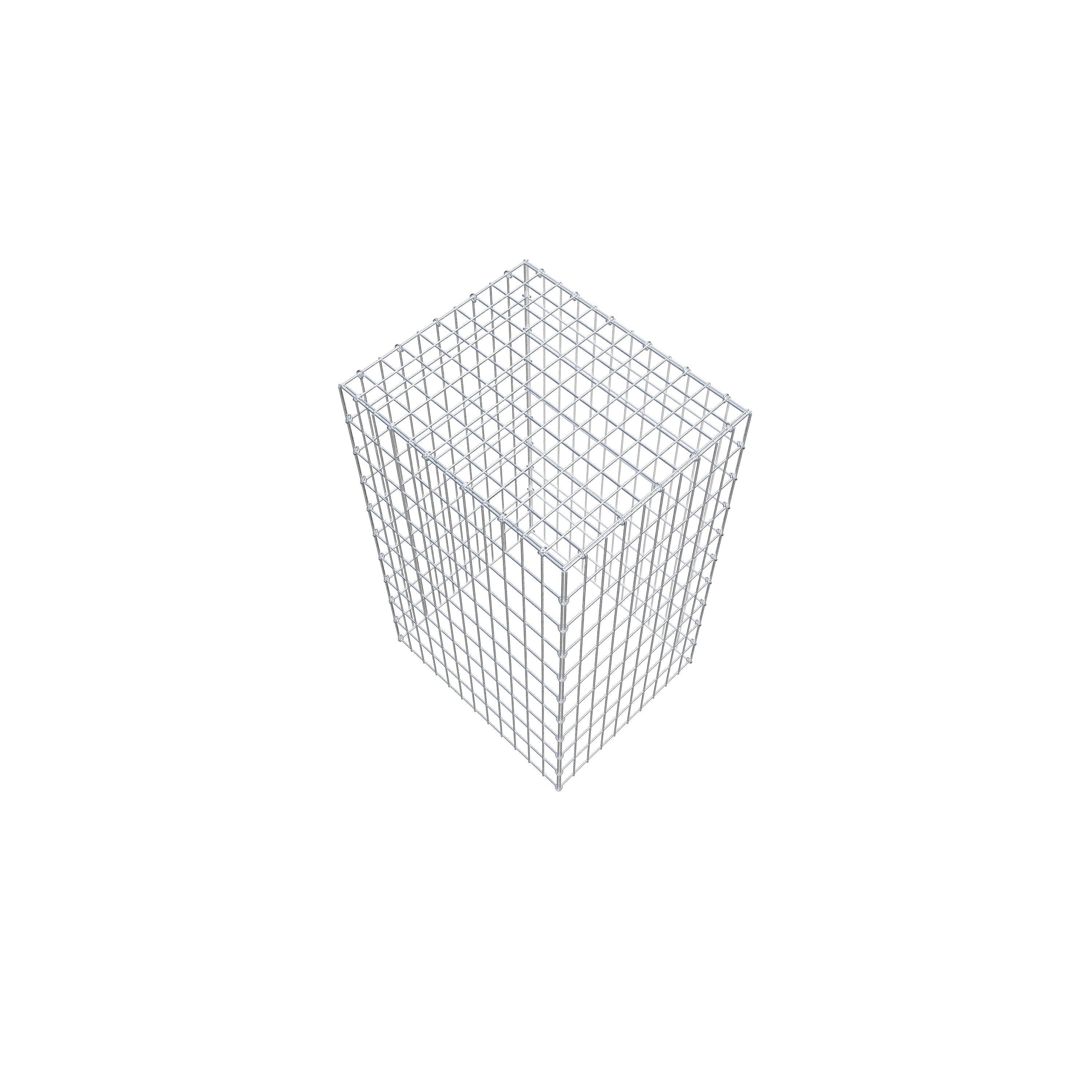 Gavión para apilar en acero galvanizado 100x60x50cm (LxAxP), malla 5 x 10cm, Anillo en C, sin rejilla inferior - 7