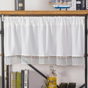 Tende da caffè in lino semitrasparenti - Tende oscuranti spesse color caffè - per bagno, cucina, soggiorno, casa di campagna (107×45 cm) | Leroy Merlin