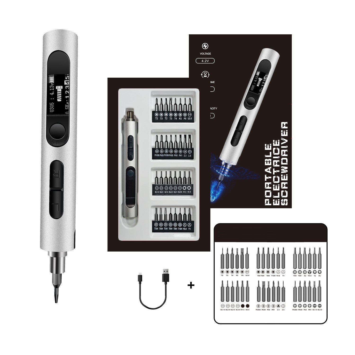 Mini-tournevis électrique 32 En 1, Kit De Tournevis électrique Sans Fil De Précision Pour La