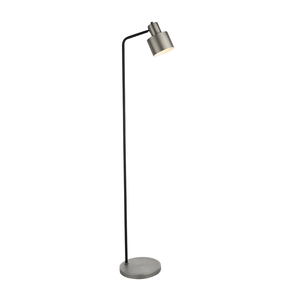 Lampa stojąca cylindryczny klosz MAYFIELD chromowana-srebrna 1xE27x10W metal wym:148x25x34cm IP20 Endon