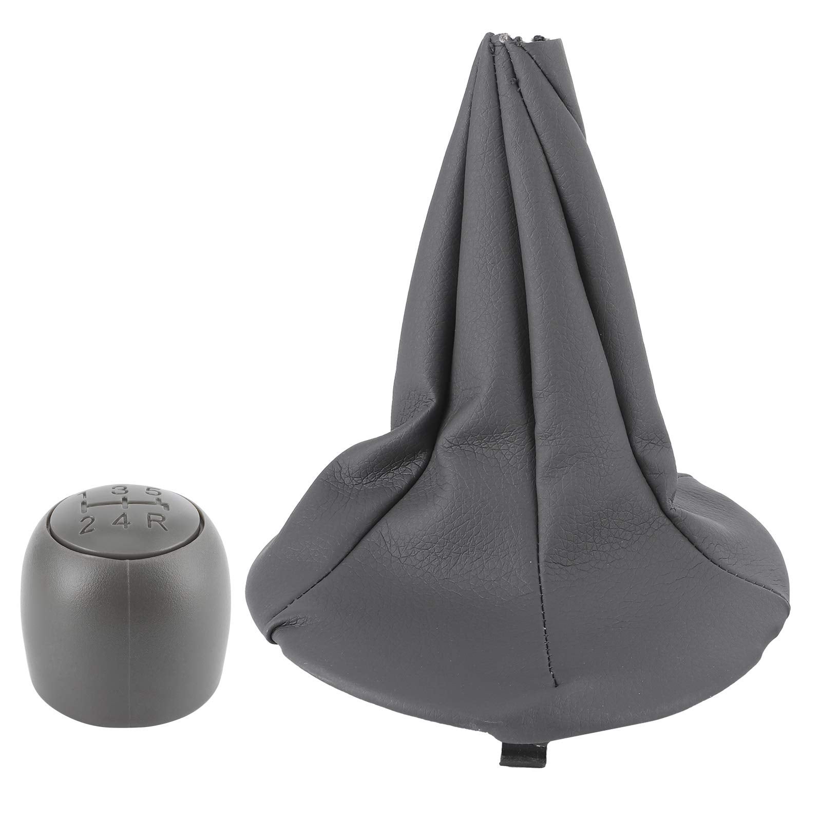 Pommeau de levier de vitesse à 5 vitesses avec colliers de protection anti-poussière de remplacement pour Fiat Panda/500 500C - 4