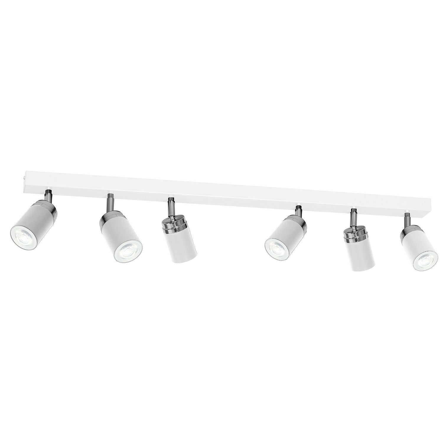 Lampa sufitowa wisząca Reno biały mat-chromowana 6xGU10x15W wym: 17 x 90 x 6 cm metal Luminex