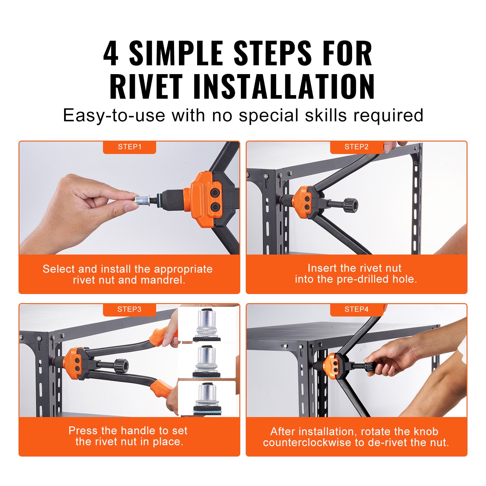Kit Utensili per Dadi a Rivetto SucceBuy 16