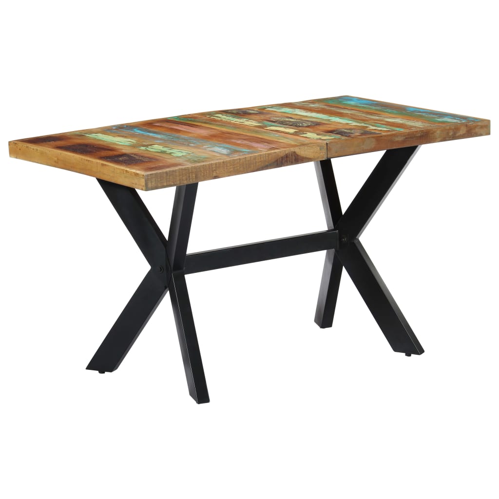 Vidaxl Mesa De Comedor De Madera Maciza Reciclada 140X70x75 - Imagen 2