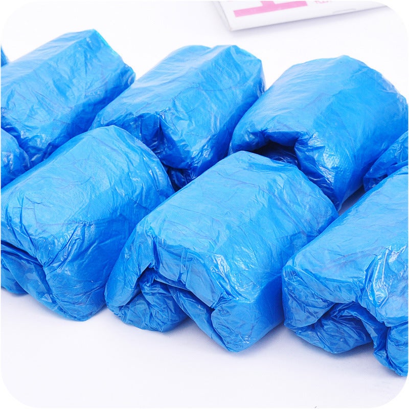 Lot de 100 (50 paires) de couvre-chaussures jetables, chaussons en plastique pour couvre-chaussures,adaptés à tous les hommes et femmes - 4
