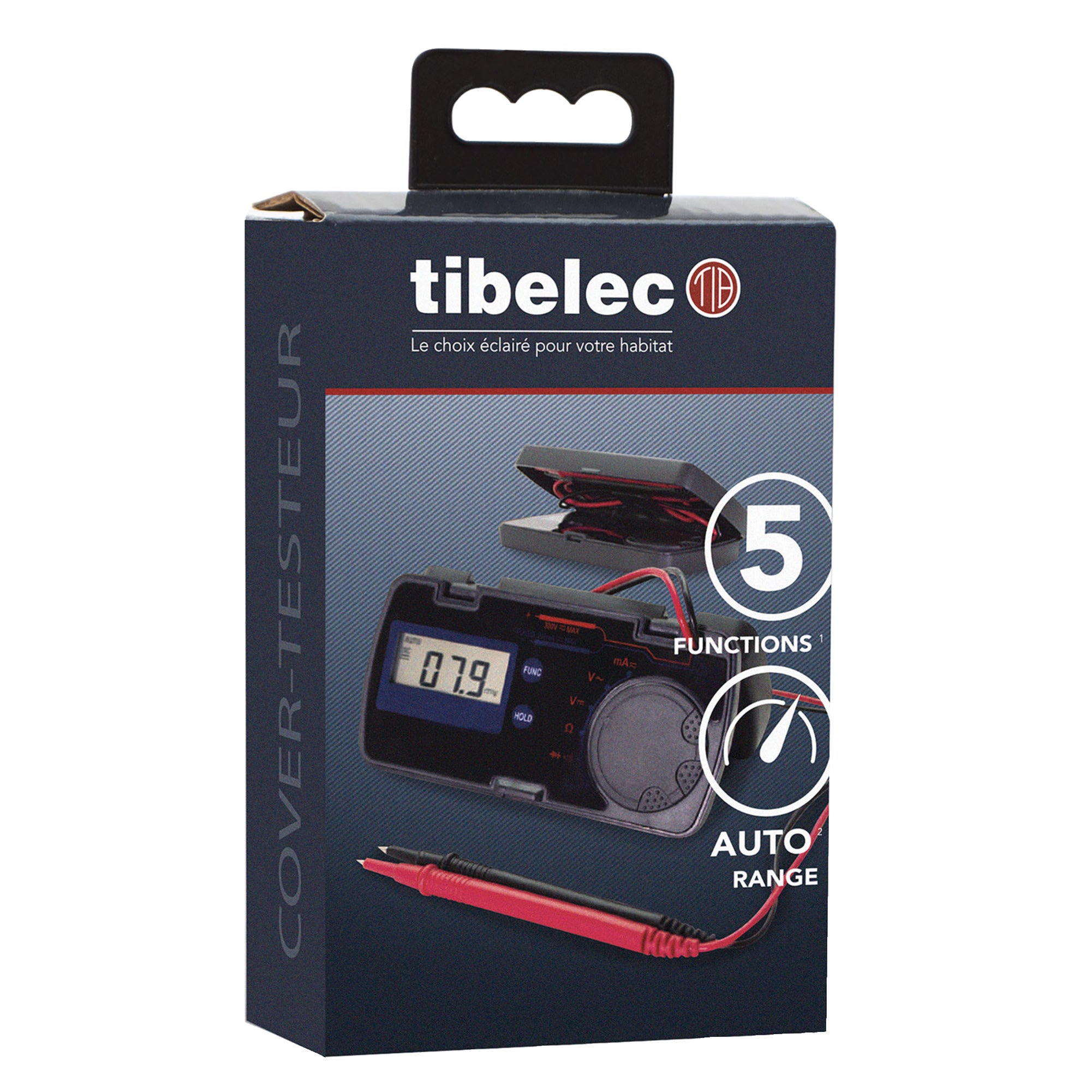 Multimètre digital ultra-compact de poche, 7 fonctions, calibrage auto, 300V, cat III, garantie 3 ans - Tibelec - 7