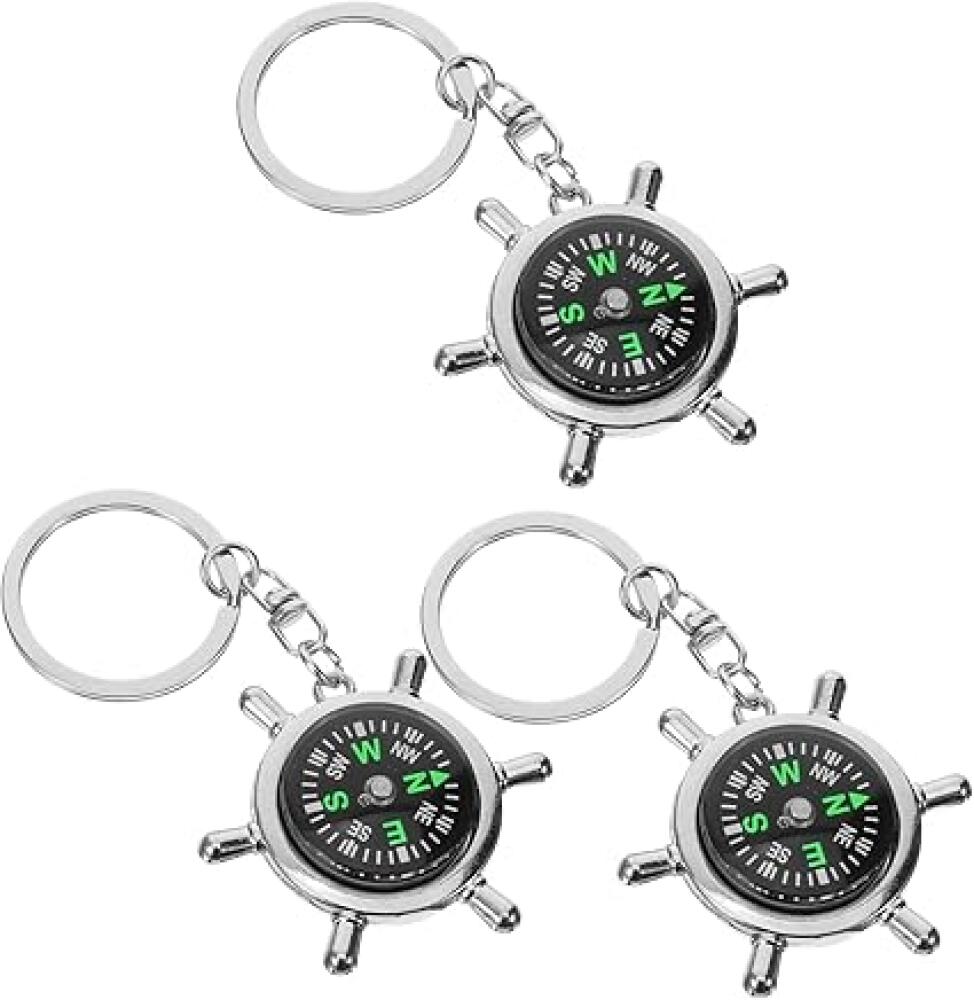 Porte-clés Boussole Et Thermomètre – Précis Et Compact, Mesure -20°C à 48,9°C, Idéal Pour Rando, Camping, Survie En Plein Air