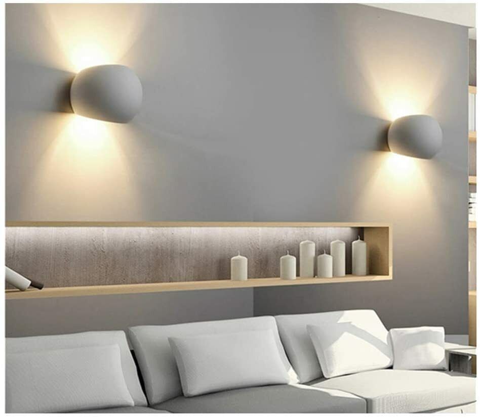 Applique murale boule plâtre boule LED G9 double émission entrée salon boutique bureau 230V - 7