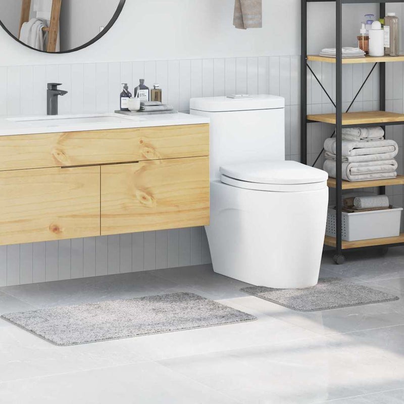 Zestaw mat łazienkowych antypoślizgowych 2 pcs Szary PP vidaXL