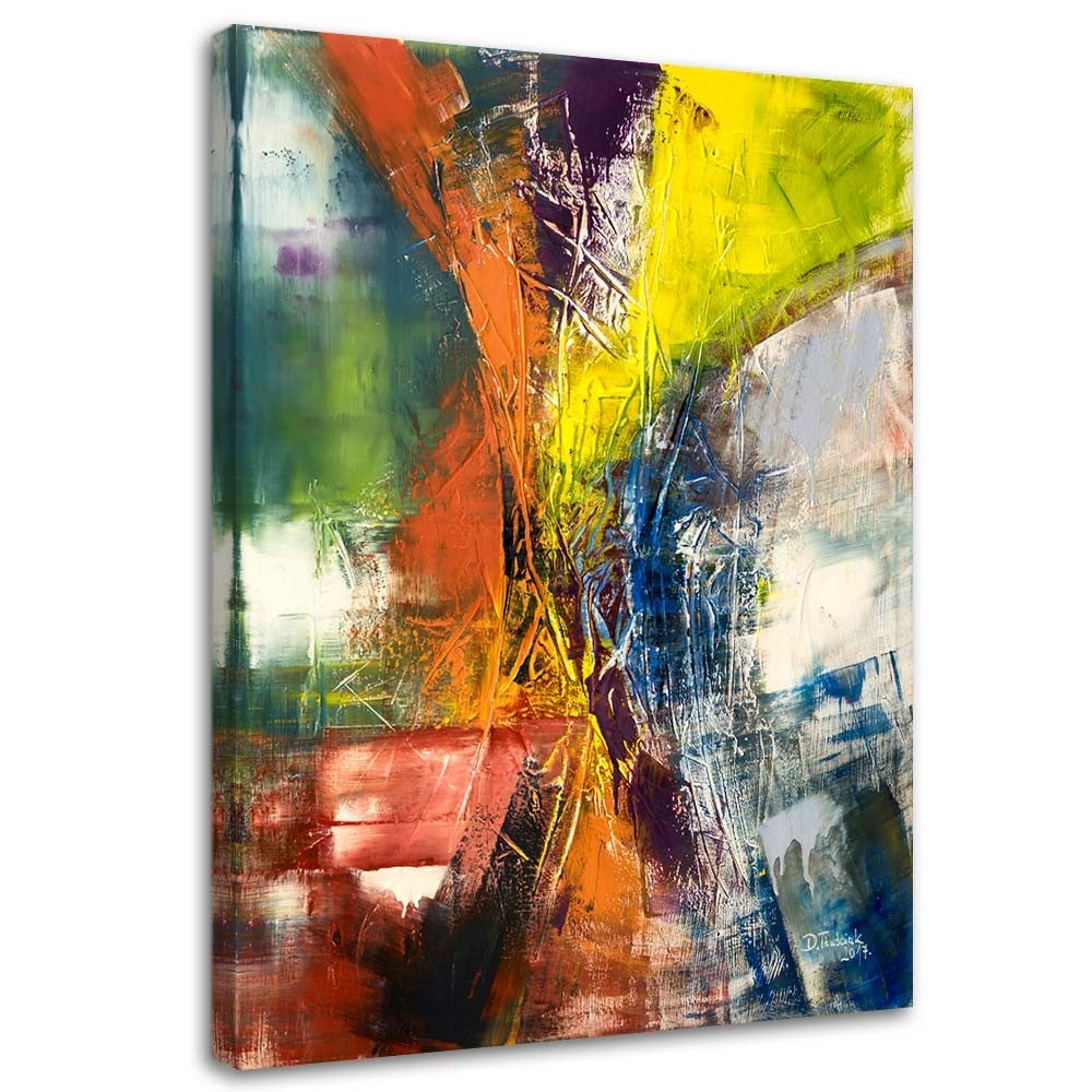Obraz na płótnie, Abstrakcja Feeria barw 80x120