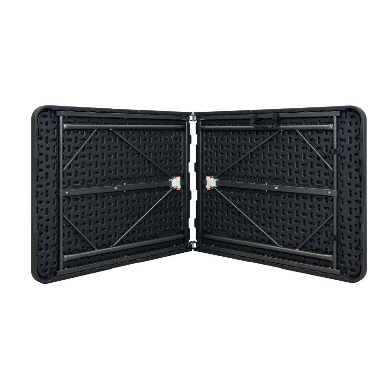 Table de jardin extensible rectangulaire en acier et plastique Noir 8 places - 3