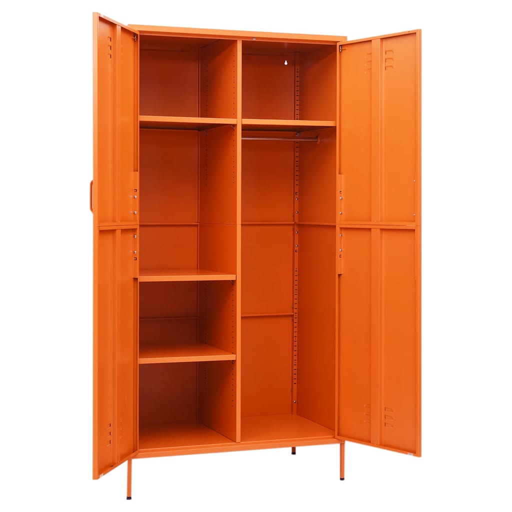 Armário em aço laranja 90x50x180 cm - COMFORTXL - 6